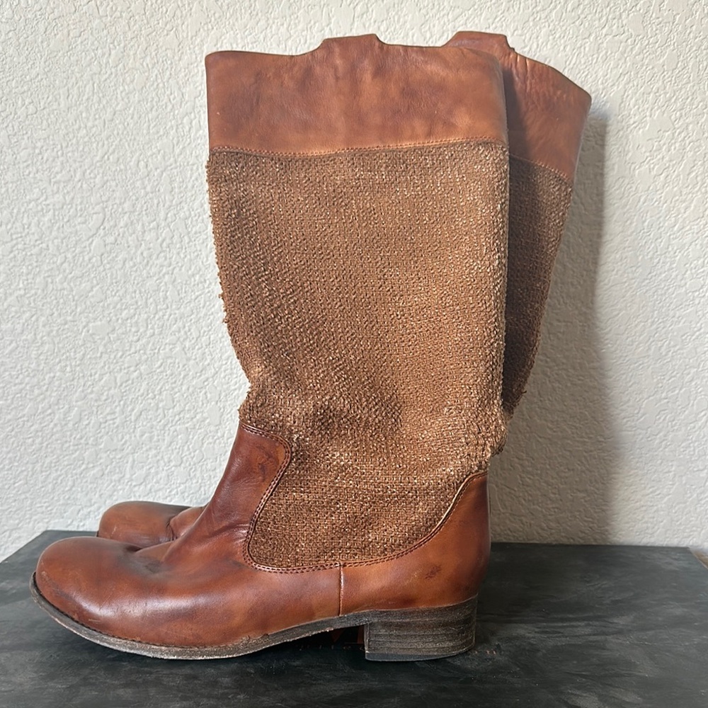 Brown Leather and Suede Boots